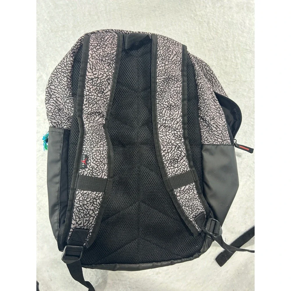 Jordan Elephant Print Backpack Black Grey Red Jumpman School Bag 617784-3591